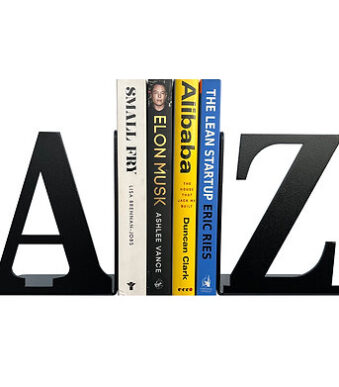 A to Z Decorative Metal Bookends