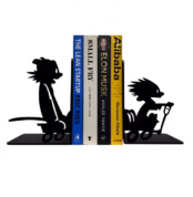 Calvin and Hobbes Metal Bookends - Wagon Ride Design