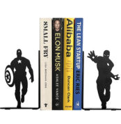 Captain America and Iron Man Marvel Metal Bookends