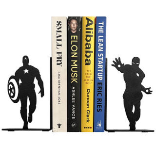 Captain America and Iron Man Marvel Metal Bookends