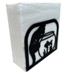 Cat and Fishbowl Metal Napkin Holder2