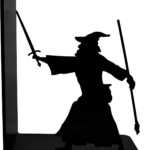 Decorative Bookends - Metal Book Ends - Black Finish - Wizard bookends Magical Bookends