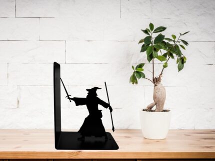 Decorative Bookends - Metal Book Ends - Black Finish - Wizard bookends Magical Bookends1