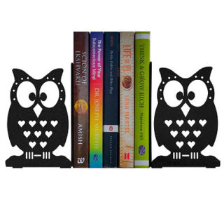 Decorative Owl Metal Bookends