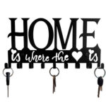 Home Is Where the Heart Is Metal Key Holder