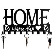 Home Is Where the Heart Is Metal Key Holder