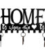 Home Is Where the Heart Is Metal Key Holder