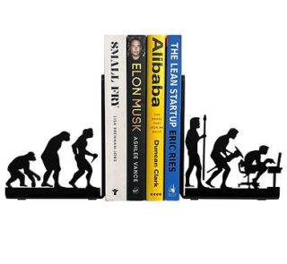 Human Evolution Bookends Decorative Bookends