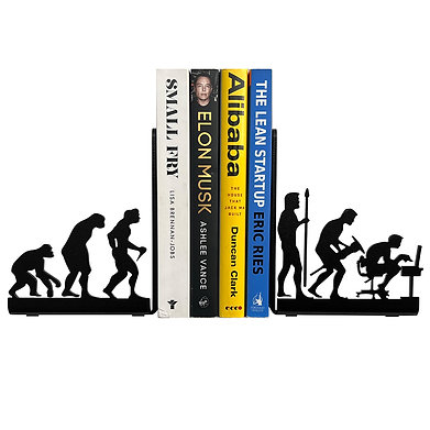 Human Evolution Bookends Decorative Bookends
