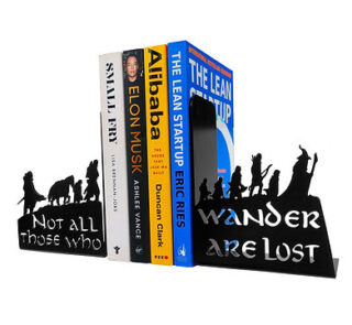 Lord of the Rings Fellowship Metal Silhouette Bookends1