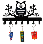 Owl Silhouette Metal Key Holder