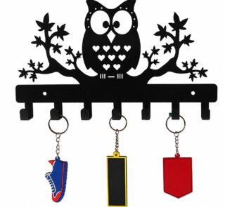 Owl Key Holder, Decorative Metal Key Hanger, Key Holder for Home Wall, Key Rack