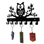Owl Silhouette Metal Key Holder