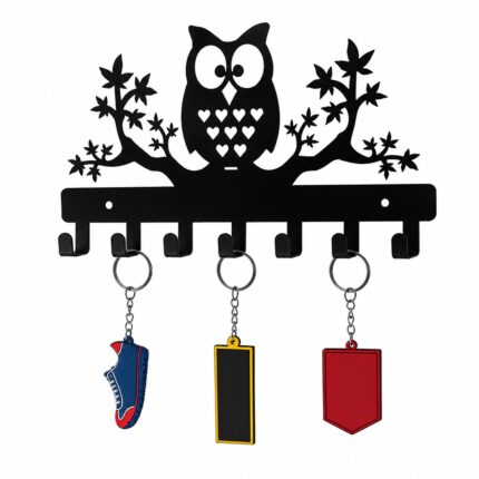 Owl Key Holder, Decorative Metal Key Hanger, Key Holder for Home Wall, Key Rack1