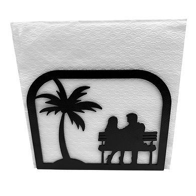 Romantic Couple Metal Napkin Holder