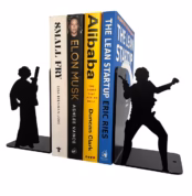 Star Wars Princess Leia & Han Solo Metal Bookends1