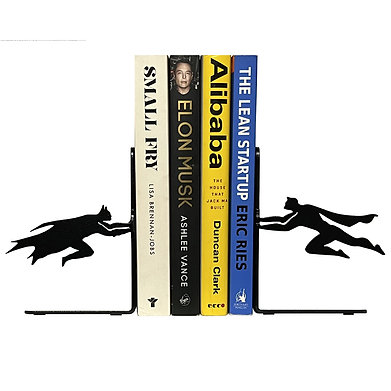 Batman and Superman Metal Bookends