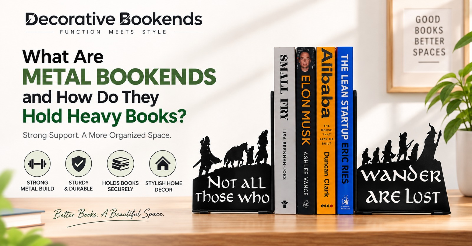 What Are Metal Bookends and How Do They Hold Heavy Books